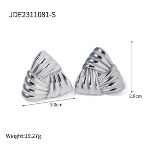 Geometric Triangle Metal Earrings Stainless Steel Women's Gift