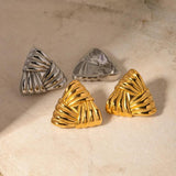Geometric Triangle Metal Earrings Stainless Steel Women's Gift