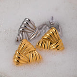 Geometric Triangle Metal Earrings Stainless Steel Women's Gift