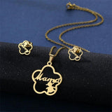Europe US Sweet Wind Flower Girl Jewelry Set