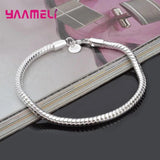 925 Sterling Silver Set: Necklace Bracelet Chain Clasps