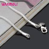 925 Sterling Silver Set: Necklace Bracelet Chain Clasps