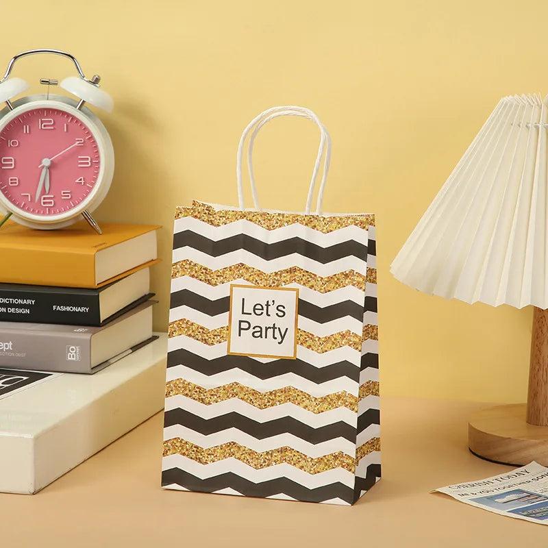 Handle Paper Storage Gift Bag for Birthday Party Favor