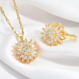 Sunflower Choker Necklace Stainless Steel Jewelry