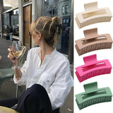 Matte Hair Clip Women Solid Hair Claw Big Crab Hair Clips for Girls