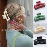 Matte Hair Clip Women Solid Hair Claw Big Crab Hair Clips for Girls