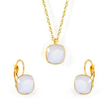 Colorful Crystal Stainless Steel Necklace Set for Women