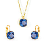 Colorful Crystal Stainless Steel Necklace Set for Women