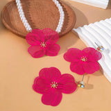 Pearl Necklace Earrings Set for Women Gift