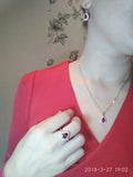 Purple Cubic Zirconia CZ Silver Jewelry Set
