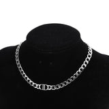 Thick Chain D Letter Necklace Bracelet Hip Hop Jewelry