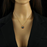 Vintage Flower Necklace Earrings Set for Women Girl, Waterproof Jewelry Gift