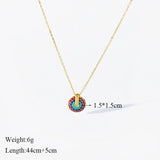 Vintage Flower Necklace Earrings Set for Women Girl, Waterproof Jewelry Gift