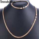 5mm Rose Weaving Bismark Jewelry Set for Women Men