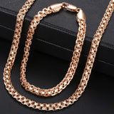 5mm Rose Weaving Bismark Jewelry Set for Women Men