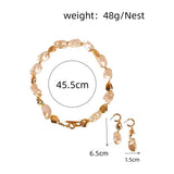 Vintage Baroque Pearl Jewelry Set for Women
