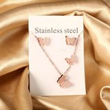 Geometric Star Pendant Necklace And Earring Set For Women