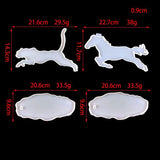 Leopard Horse Table Epoxy Resin Mold DIY Mirror Jumping Leopard Table
