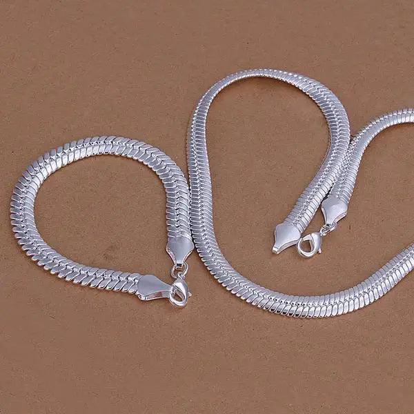 Silver Plated Punk Style Wedding Jewelry Set S214