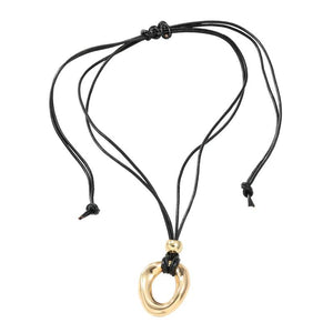 ZAA Vintage Metal Pendant Necklace for Women