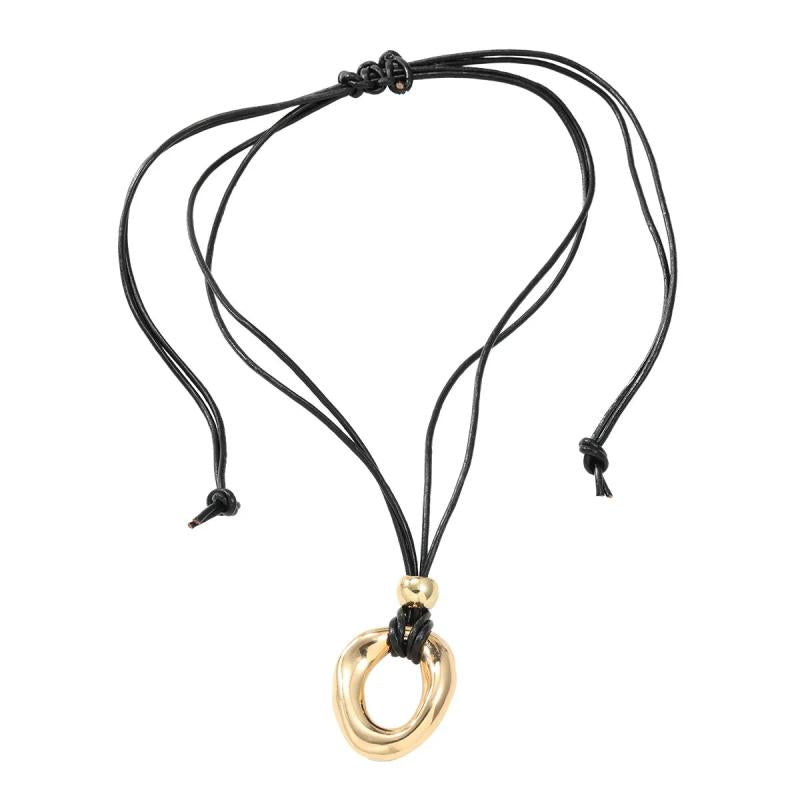 ZAA Vintage Metal Pendant Necklace for Women