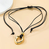 ZAA Vintage Metal Pendant Necklace for Women