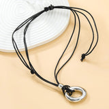 ZAA Vintage Metal Pendant Necklace for Women