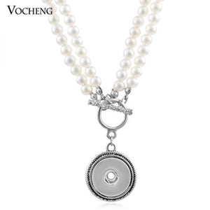 Vocheng Simulated Pearl Set 18mm Pendant Necklace and Bracelet