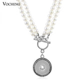 Vocheng Simulated Pearl Set 18mm Pendant Necklace and Bracelet