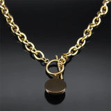 Goth Red Stone Vintage OT Buckle Necklace Bracelets Set