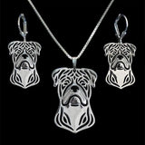 American Bulldog Metal Jewelry Set for Dog Lovers