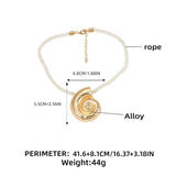 ZAA Conch Necklace Vintage Metal Pendant Necklace for Women