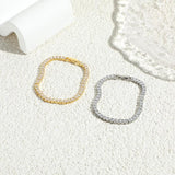 Waterproof V CZ Paved Choke Necklace Bracelet Set