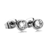 Rose Stainless Steel Zircon Crystal Jewelry Set