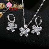 Butterfly Zirconia Silver Statement Jewelry Set for Wedding