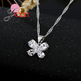 Butterfly Zirconia Silver Statement Jewelry Set for Wedding