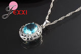 925 Silver Crystal Bridal Wedding Jewelry Set for Women