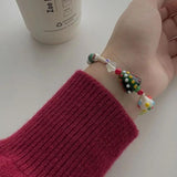 Gingerbread Man Necklace Resin Liuli Beaded Bracelet Christmas Tree Jewelry