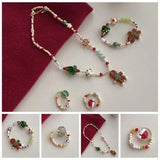Gingerbread Man Necklace Resin Liuli Beaded Bracelet Christmas Tree Jewelry