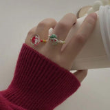 Gingerbread Man Necklace Resin Liuli Beaded Bracelet Christmas Tree Jewelry