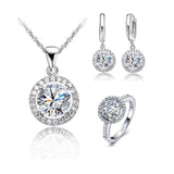 925 Silver Needle Women Wedding Jewelry Sets