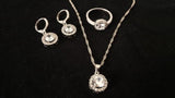 925 Silver Needle Women Wedding Jewelry Sets