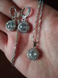 925 Silver Needle Women Wedding Jewelry Sets