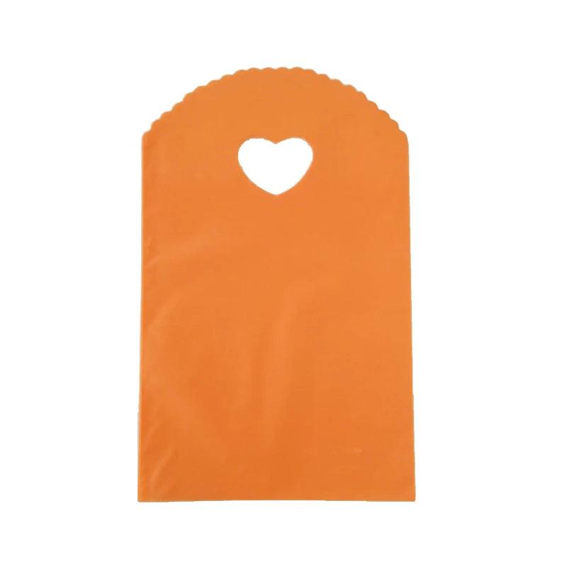 50pcs 13x21cm Plastic Gift Bags for Jewelry Candy Packaging