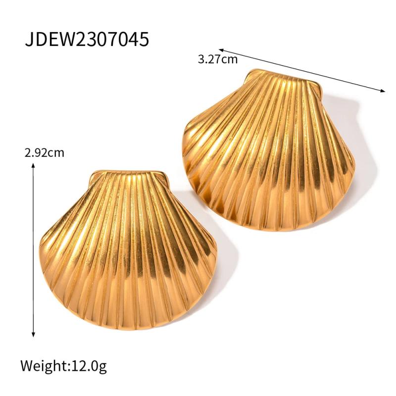 18K Plated Shell Conch Pattern Jewelry Set for Women