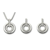 Concentric Circle Crystal Jewelry Set for Women