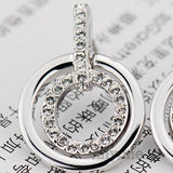 Concentric Circle Crystal Jewelry Set for Women
