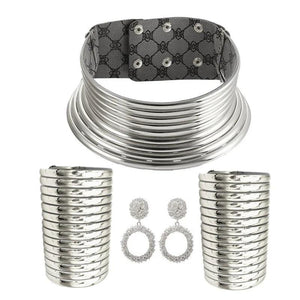 African Style Statement Choker Vintage Jewelry Set for Women