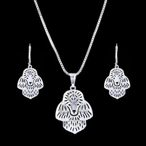 Poodle Dog Jewelry Set for Women Alloy Animal