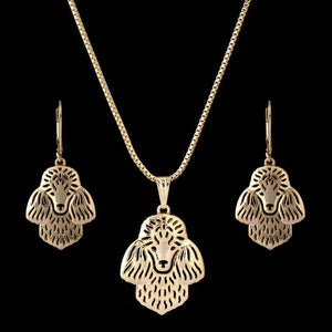 Poodle Dog Jewelry Set for Women Alloy Animal